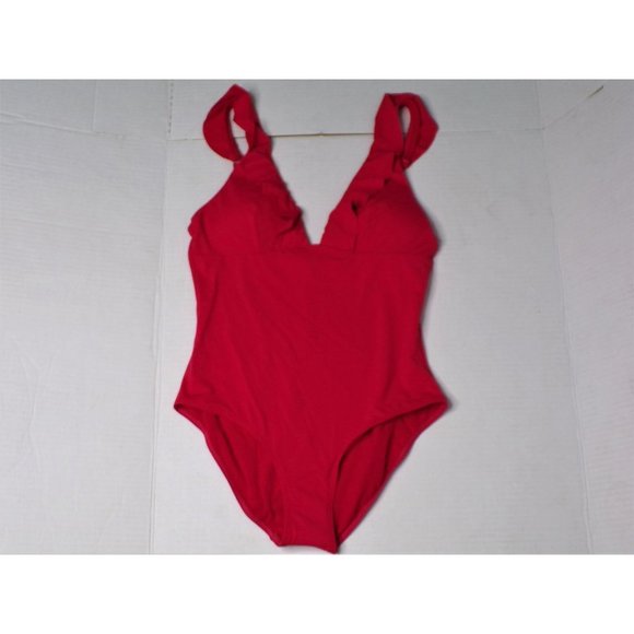 SEA LEVEL Frill One Piece Swimsuit Red 10 NEW $99 - Picture 5 of 8
